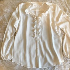 Bar III White Blouse Size Medium